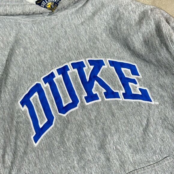 Vintage Duke Embroidered Blue Devils Sweatshirt Mens Medium Y2K Steve And Barrys - Picture 3 of 9